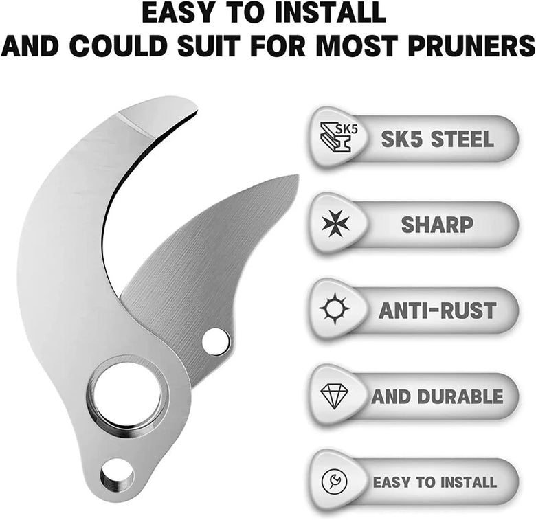 SK5 Steel Pruning Shear Blade 30mm 40mm 55mm High Carbon Steel Sharp Replacement Blade Gardening Tools Electric Pruning Shears Accessories