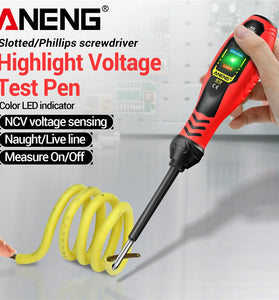 ANENG B18 Voltage Tester Pen Non Contact AC 450V LED Indicator Screwdriver Function Insulated Handle Live Neutral Line Detection