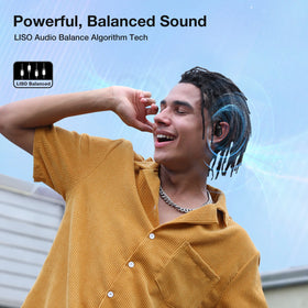 Blitzrock CT3 Pro Open Ear Earphone Air Conduction Earhook Rich Balanced Sound AI ENC 4 Mics Clear Calls 40H Playtime App Control IPX5 Waterproof Sports Headphones