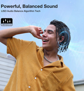 Blitzrock CT3 Pro Open Ear Earphone Air Conduction Earhook Rich Balanced Sound AI ENC 4 Mics Clear Calls 40H Playtime App Control IPX5 Waterproof Sports Headphones