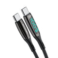 [5 Packs] BlitzWolf BW-TC23 100W 5A LED Display Type-C to Type-C Cable PD3.0 PPS QC4.0+ QC3.0 Fast Charging Data Transfer Cord Line 3ft Long For Samsung Galaxy S22 Note 20 For iPad Pro 2021 MacBook Air