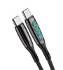 [5 Packs] BlitzWolf BW-TC23 100W 5A LED Display Type-C to Type-C Cable PD3.0 PPS QC4.0+ QC3.0 Fast Charging Data Transfer Cord Line 3ft Long For Samsung Galaxy S22 Note 20 For iPad Pro 2021 MacBook Air