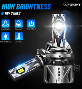 NOVSIGHT A500-97 High-end Wiring Harness Model External Drive 240W 60000LM LED Car Headlight