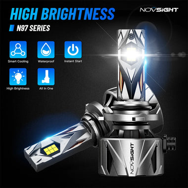 NOVSIGHT A500-97 High-end Wiring Harness Model External Drive 240W 60000LM LED Car Headlight