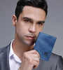 BULLCAPTAIN Men's Genuine Leather RFID Wallet Handmade Cowhide Thin Design Large Capacity Short Coin Purse Clip Business Casual Card Bag Gift