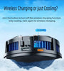 X106B 2-in-1 Wireless Charger Cooling Fan 15W Magnetic Fast Charging Back Clip Fan Radiator for Mobile Phone