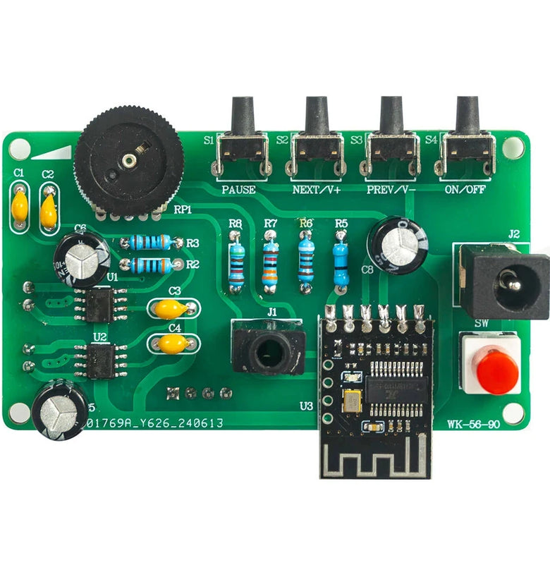 DIY Bluetooth Speaker Kit WK-56-90 LED Music Spectrum 3W Dual Channel MH-M18 Amplifier Acrylic Housing DC5V Soldering Practice Portable Wireless Audio System