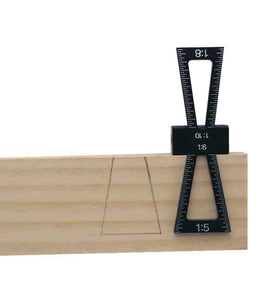 Woodworking Dovetail Marker Aluminum Alloy Dovetail Marking Template Marking Ruler Gauge