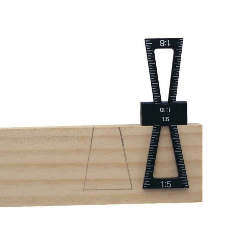 Woodworking Dovetail Marker Aluminum Alloy Dovetail Marking Template Marking Ruler Gauge