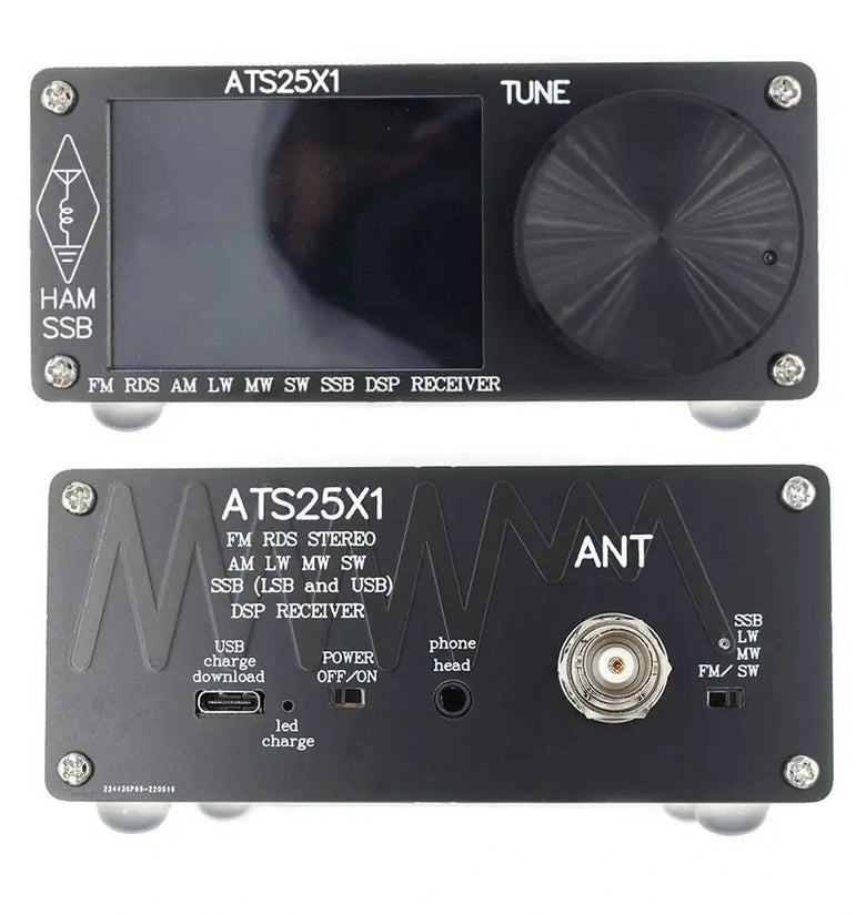 ATS25X1 Full-Band DSP Radio Receiver FM/LW/MW/SSB Receiver Si4732 Chip Portable FM Radio 2.4inch Touch Screen Built in Battery with Antenna