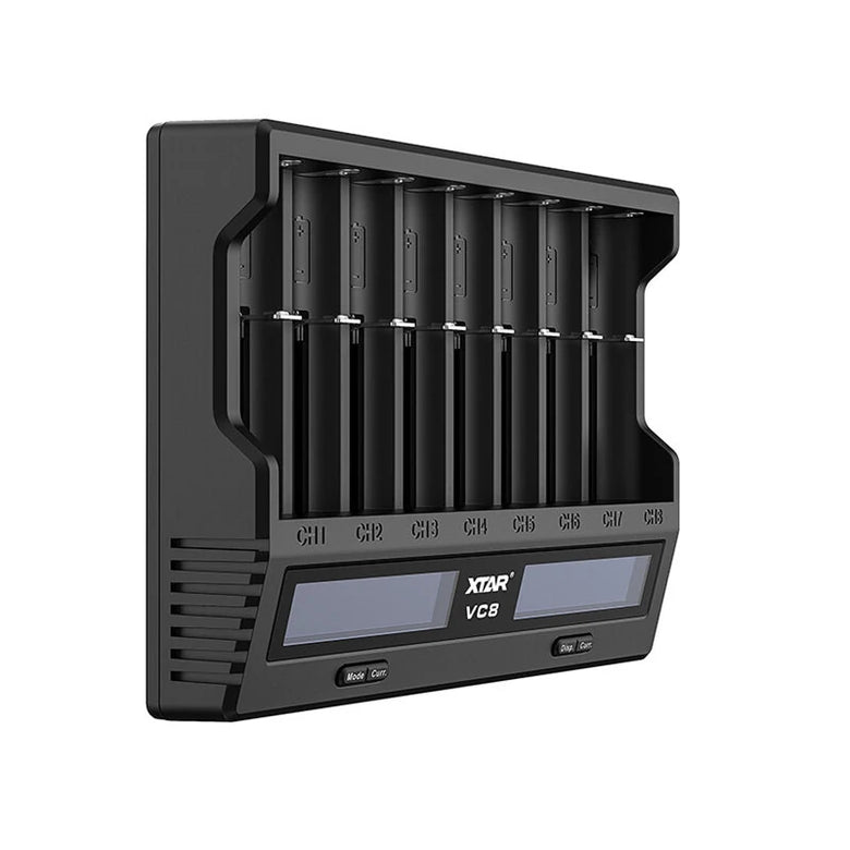 XTAR VC8 21700 18650 Intelligent Battery Charger Type-C Fast Charging Smart Charger LCD Display Li-ion IMR Ni-MH Ni-Cd AA AAA C 16340 26650 14500 18650 Flashlight Cells Charger