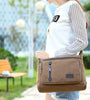 Vintage Canvas Crossbody Bag for Men Adjustable Strap Large Capacity Multi-Layer Zipper Messenger Bags for Outdoor Sports Travel