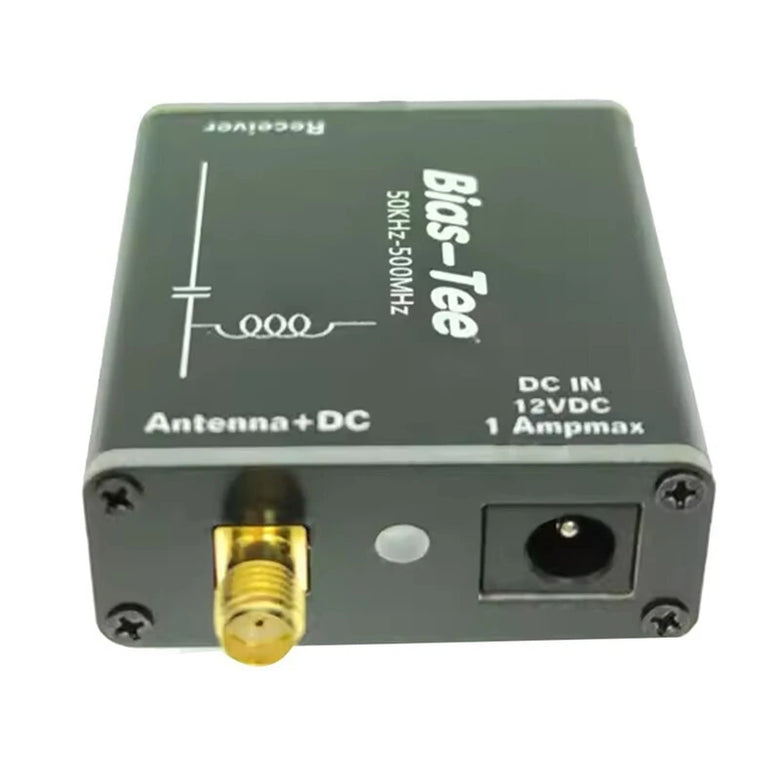 HFDYLoop Bias Tee RF DC Block 50kHz to 500MHz 5V to 12V 1A Compact Lightweight for Active Antennas