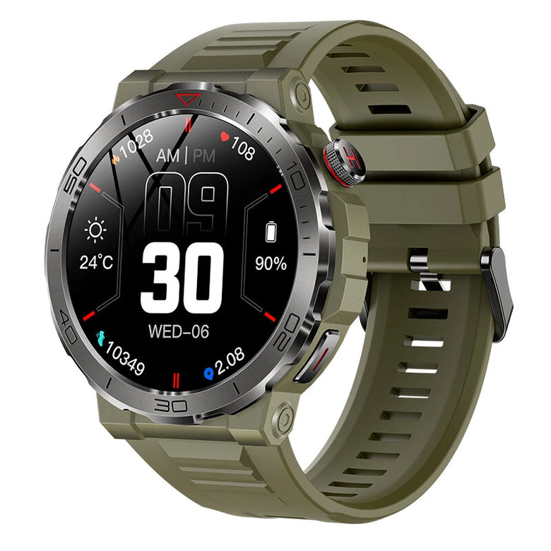 MK68 1.43inch AMOLED Display Compass bluetooth Call Heart Rate Blood Oxygen Monitor Stress Testing Women's Health Sleep Monitoring Multi-sport Modes Music Playback IP68 Waterproof Smart Watch