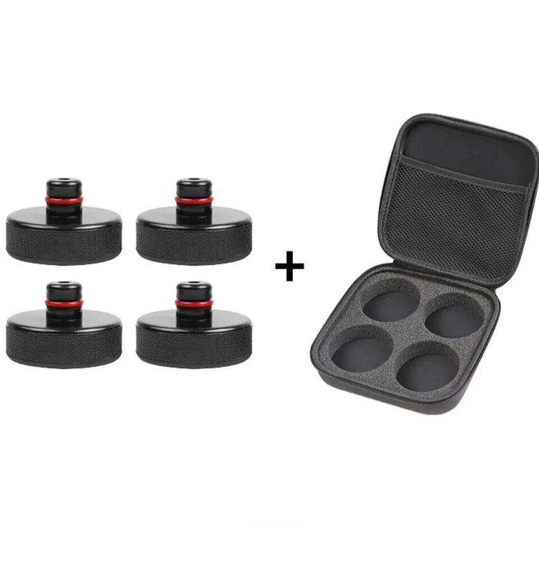 4pcs Set Car Rubber Lifting Jack Pad Adapter Tool Chassis W/ Storage Case Fits For Tesla Model 3 Model S Model X