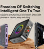 3 in 1 Digital Display bluetooth 5.4 Audio Transmitter Receiver FM Modulator Transmitter 3.5MM AUX RCA USB Type-C Multi-point Interface RGB Light Driver-free for Phone Tablet TV Speaker