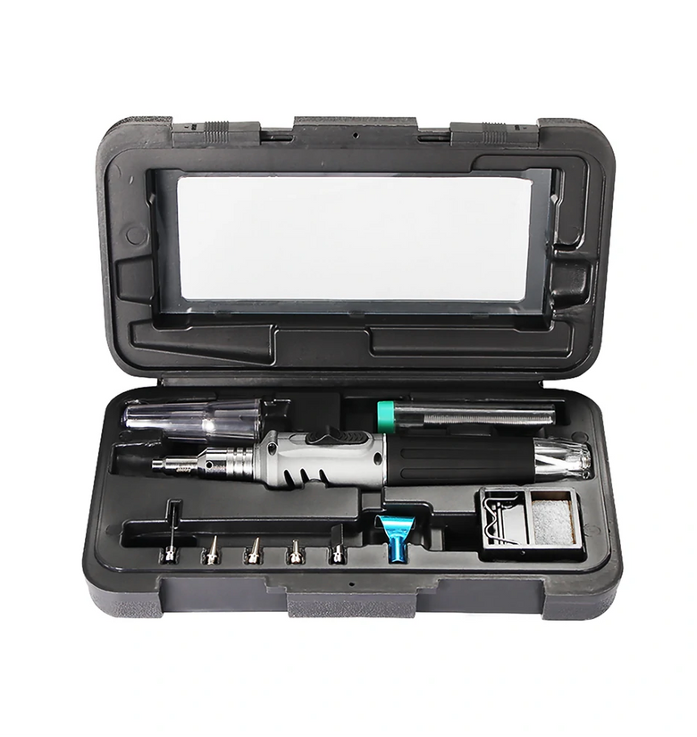 HS-1115K Soldering Iron Professional 10 in 1 Soldering Iron Set Butane Gas Soldering Iron Set 26ml Welding Torch Kit Tool