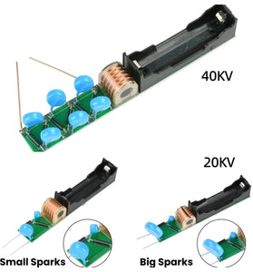 High Voltage Module 20KV 40KV Adjustable Output Compact Design Lithium Battery Powered Boost Coil Powerful Pulse Discharge Suitable for Experimental Equipment and High Power Applications