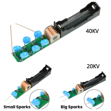 High Voltage Module 20KV 40KV Adjustable Output Compact Design Lithium Battery Powered Boost Coil Powerful Pulse Discharge Suitable for Experimental Equipment and High Power Applications