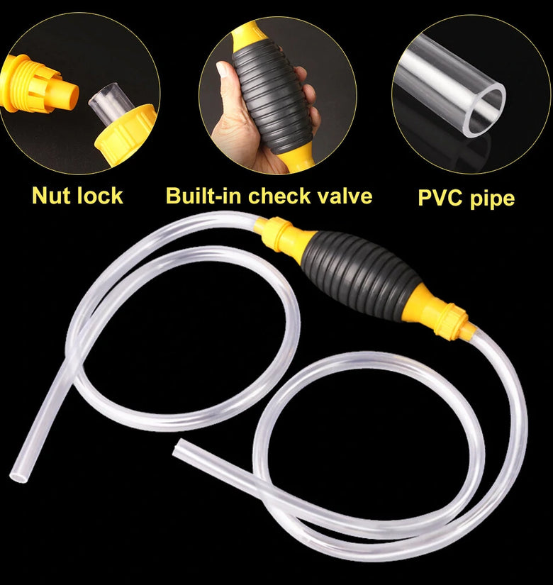 Hand Fuel Pump Car Fuel Tank Sucker Oil Transfer Fuel Pump Petrol Diesel Liquid Manual Pump Syphon Fuel Saver for Gas Gasoline