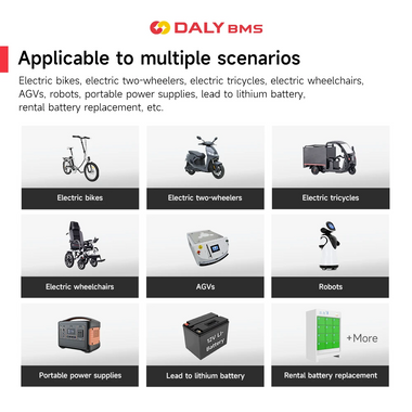 Daly BMS Smart Board Iron Lithium Battery Protection Board with Balance+Bluetooth+RS485+CAN K-type 4~24 Series with Parallel Module LiFePO4 3.65V