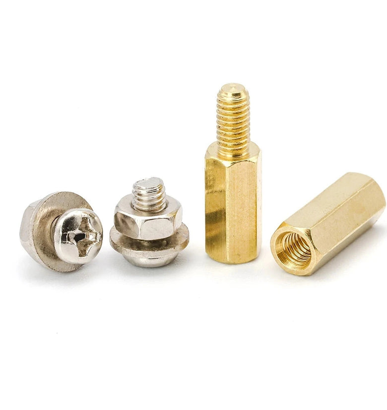 910Pcs M3 Copper Standoff Screws Nuts Washers Assortment Kit 6mm to 14mm Standoffs for PCB Mounting Hardware DIY Projects Electronics