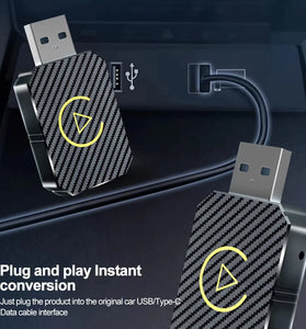 2 in 1 Wireless Carplay Adapter for Apple iOS Android Auto Smart USB Plug and Play bluetooth-compatible for Havel/Kia/Volvo/MG/Hyundai/VW