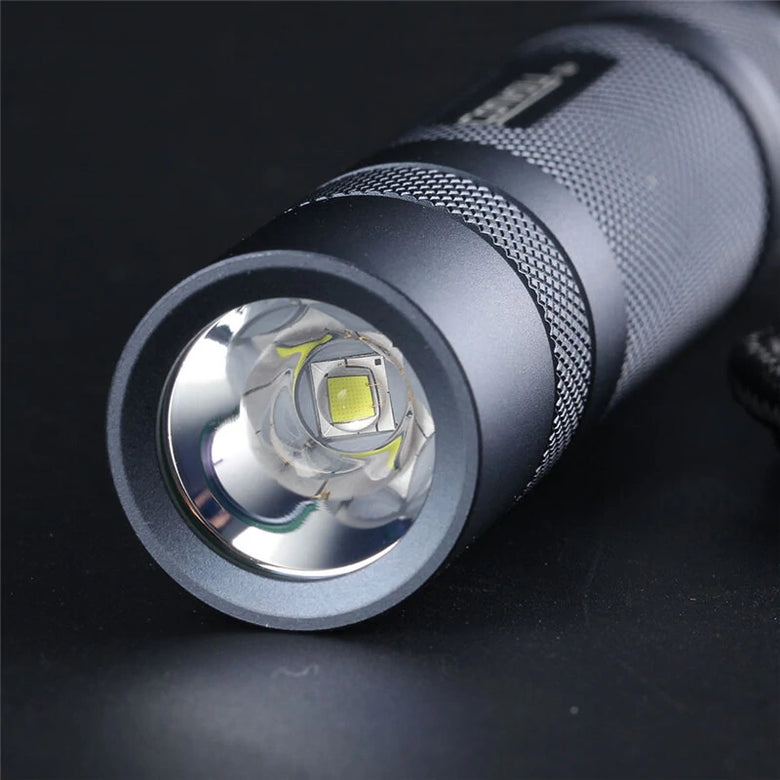 Convoy S2+ Tactical Flashlight, 1800 Lumen Super Bright LED, Compact EDC Flashlight for Camping, Hiking, and Emergencies, 4 Modes, Temperature Protection, Aluminum Body 5000K 6500K