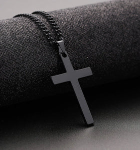 Fashion Cross Pendant Necklace Women Men Stainless Steel Link Chain Charm Necklace Cool Boys Girls Punk Hip Hop Jewelry Gift