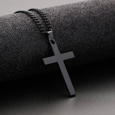 Fashion Cross Pendant Necklace Women Men Stainless Steel Link Chain Charm Necklace Cool Boys Girls Punk Hip Hop Jewelry Gift