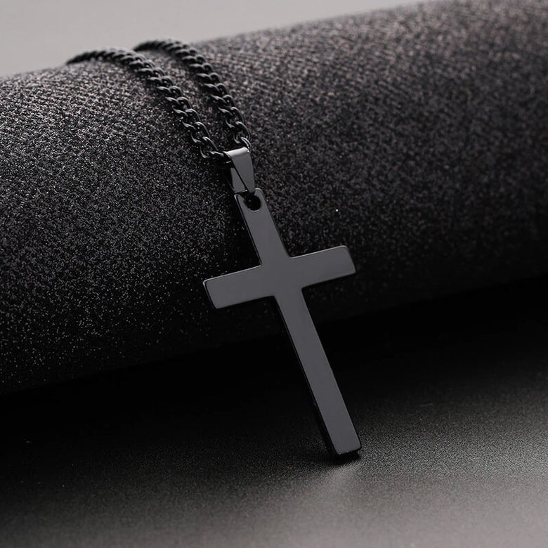 Fashion Cross Pendant Necklace Women Men Stainless Steel Link Chain Charm Necklace Cool Boys Girls Punk Hip Hop Jewelry Gift