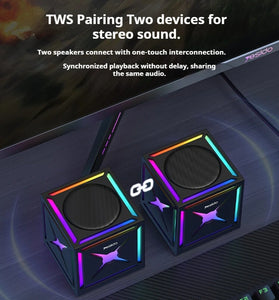 Yesido YSW34 3D Music Box bluetooth Speaker Portable Speaker RGB Colorful Light 52mm Driver Unit TWS Connection Subwoofer Speakers