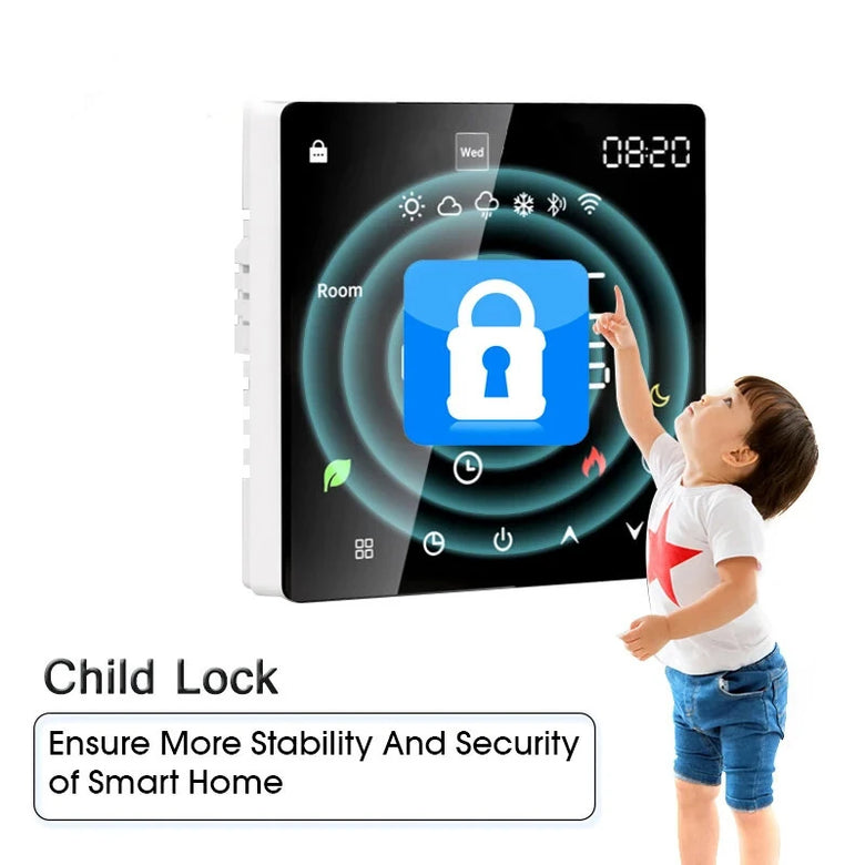 K6H Tuya WiFi Smart Thermostat Electric Floor Heating TRV Water Gas Boiler with LED Touch Control Temperature Voice Remote Controller with Alexa Google Home