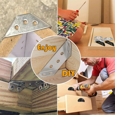 Furniture Corner Connector 20PCS Universal Stainless Steel L Brackets for Wood Metal Angle Brackets Shelves Tables Cabinets