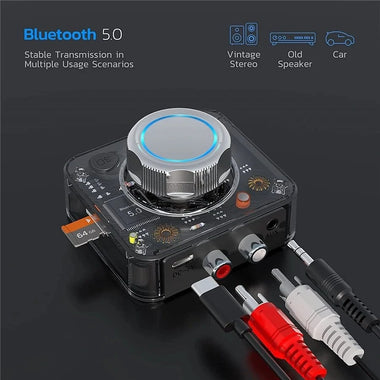 BR04 bluetooth Audio Receiver 3D Stereo Music Wireless Adapter TF Card RCA 3.5mm AUX Jack for Car Kit Wired Speaker Headphone