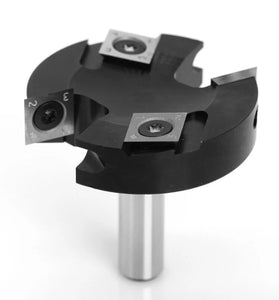 12mm 1/2 Inch Shank 4 Flutes Carbide Insert Spoilboard Surfacing Router Bit Slab Flattening Router Bit 2-1/2" 63.5mm Cutting Diameter for Woodworking Planing