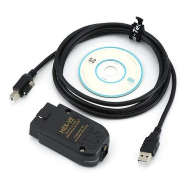 HEX V2 for VAG VCDS 25.3 Scanner Tool Cable OBD2 Diagnostic Multi-Language HEX V2 Wesheu VCDS for VAG COM For Audi/SKODA/VW Car