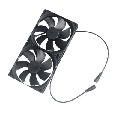 10W 12V Solar Panel with 2X 120MM Exhaust Fan 2500RPM 87CFM Double Ball Bearing for Greenhouse Shed Chicken Coop Pet House Ventilation Cooling Kit