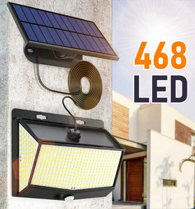 468 LED Super Bright Outdoor Solar Lamp Waterproof 3 Modes Motion Sensor Human Induction Solar Garden Light Yard Garage Lights