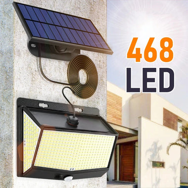 468 LED Super Bright Outdoor Solar Lamp Waterproof 3 Modes Motion Sensor Human Induction Solar Garden Light Yard Garage Lights