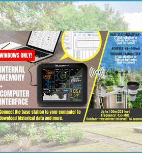 0345-026T 5-In-1 Weather Station Monitoring Wind Speed Wind Direction Rainfall Temperature Humidity Wireless Multi-function Weather Station Data Analytics