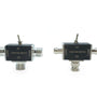 2-Way Manual Coaxial Antenna Switch Adapter Converter for Radio Antenna 1 Input & 2 Outputs Toggle Switch with OFF and Ground Protection Function