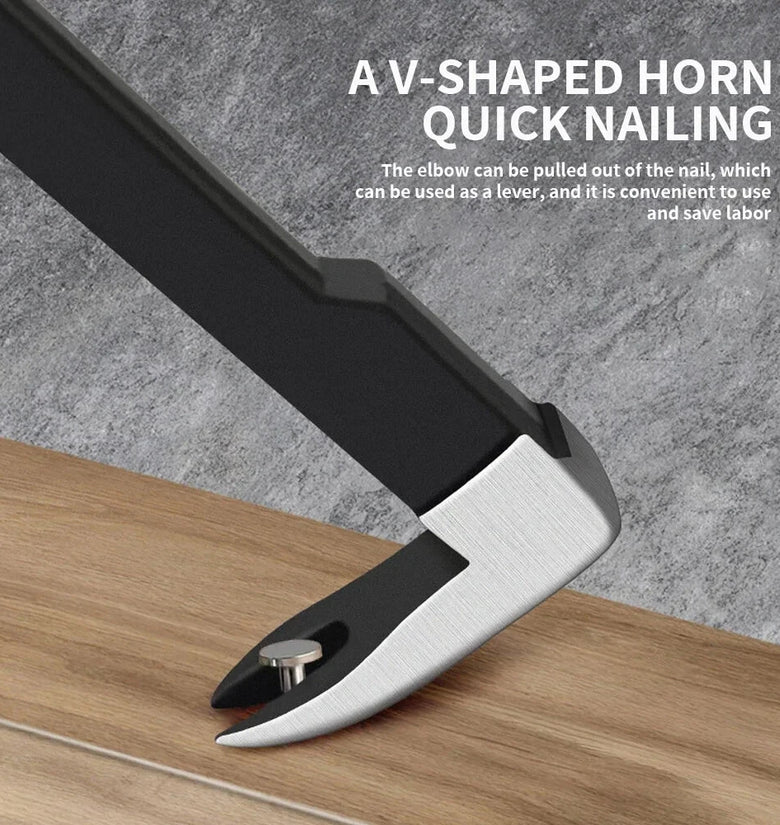 Multifunctional Steel Nail Puller Cowbar Tool V-Shaped Design Hammer Head 300mm 250mm Home Woodworking Nail Remover High-Quality Construction Lever Design