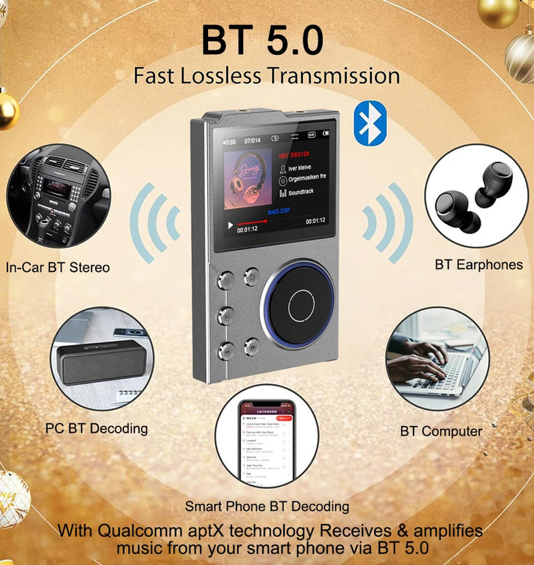HiFi-01 HiFi MP3 Player Lossless DSD High Definition Digital Audio Music Player Portable bluetooth Audio Player