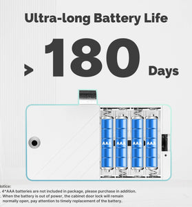 MOES Tuya Bluetooth Smart Lock ID Card NFC Unlock App Remote Control Security for Cabinets and Drawers Ultra-long Battery Life Easy Installation