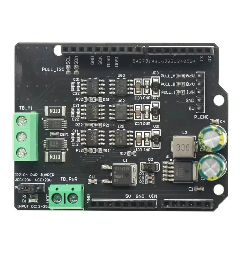 Brushless Motor Driver Board Compatible with Simple FOC Shield V2.0.4