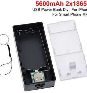 5600mAh 2X 18650 USB Power Bank Battery Charger Case DIY Box For Smart Phone MP3 Electronic Mobile Charging