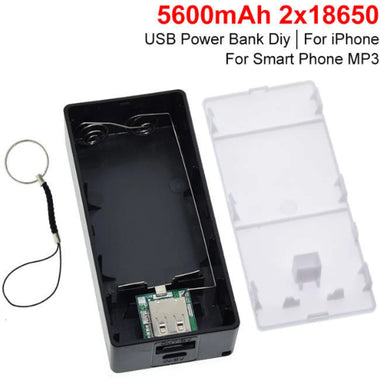 5600mAh 2X 18650 USB Power Bank Battery Charger Case DIY Box For Smart Phone MP3 Electronic Mobile Charging