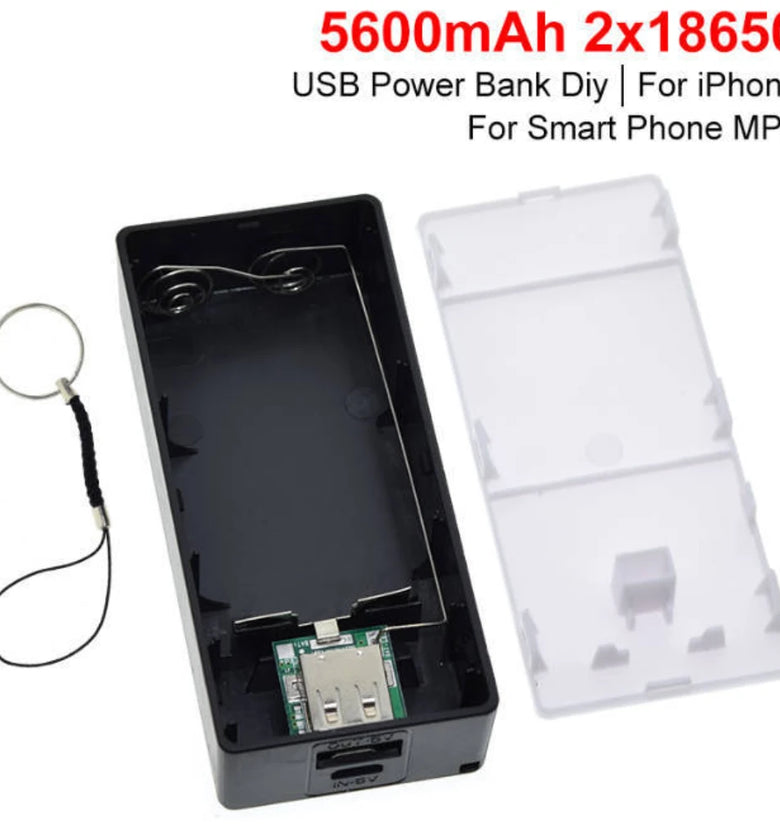 5600mAh 2X 18650 USB Power Bank Battery Charger Case DIY Box For Smart Phone MP3 Electronic Mobile Charging