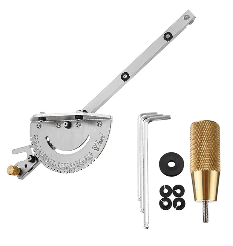 Wnew Upgraded Miter Gauge Brass Handle Table/Saw Router Miter Gauge Sawing Assembly Ruler